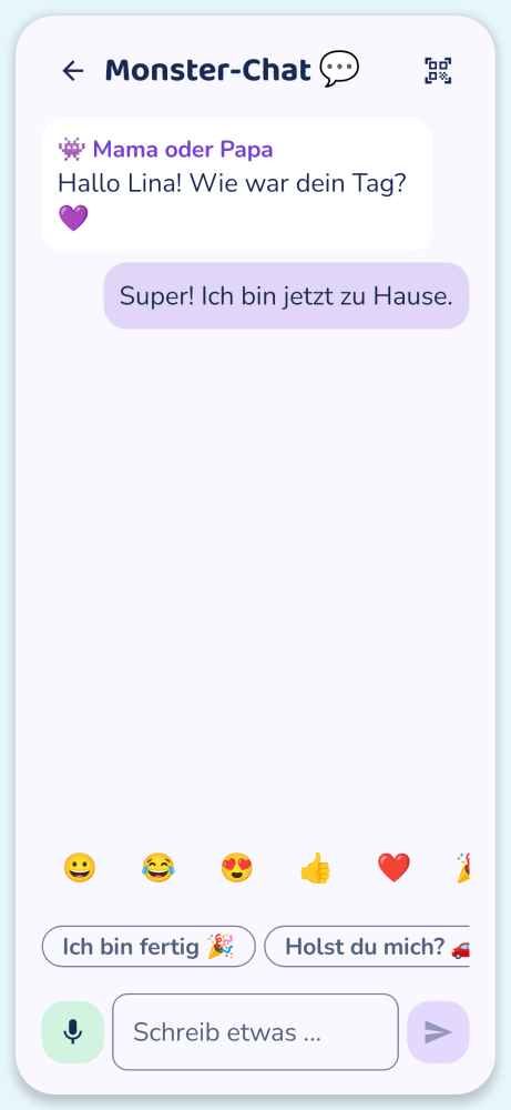Kinder-App: Monster-Chat